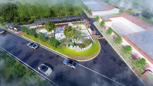 汶上縣白石鎮(zhèn)秀美曇山鄉(xiāng)村振興示范區(qū)文化景觀設(shè)計效果圖